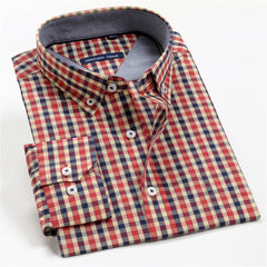 Men's Plaid Long Sleeve Business Casual Office Shirt