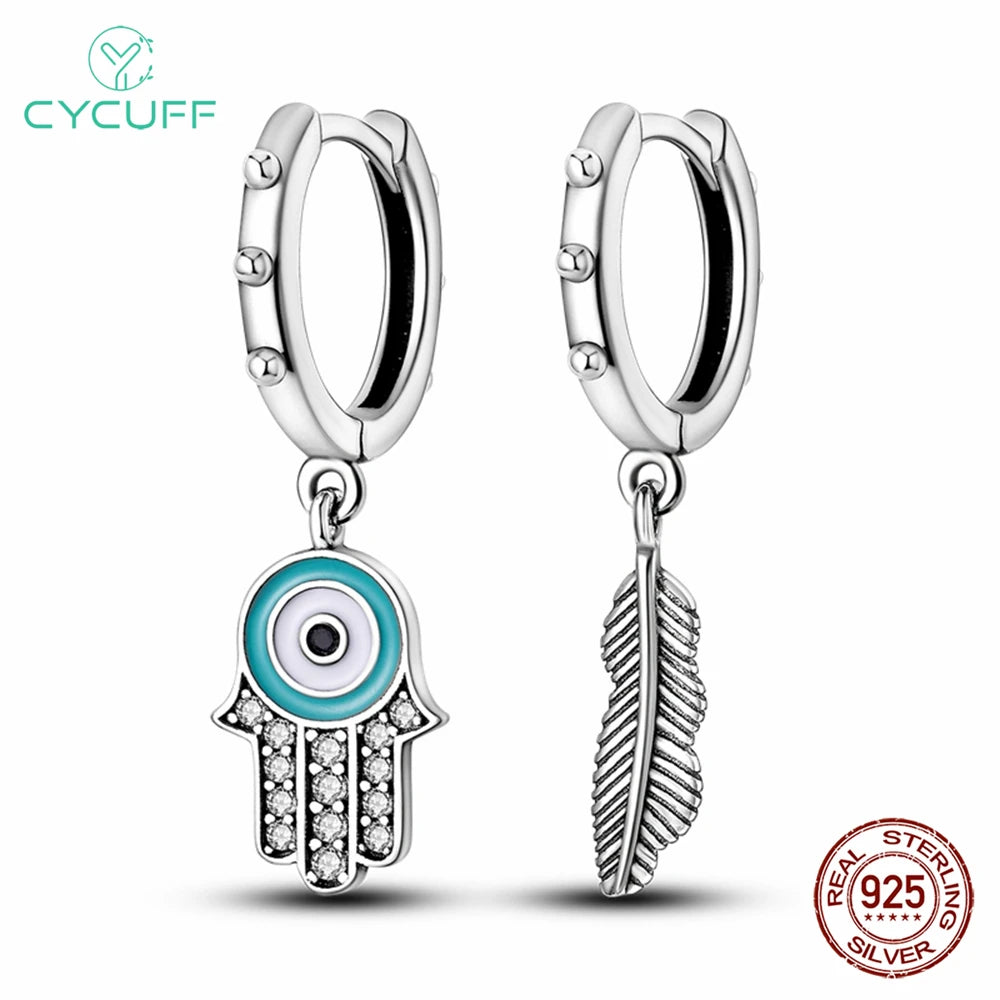 Silver Bohemian Colored Classic Earrings