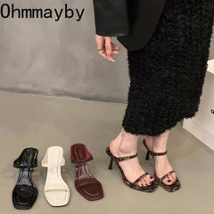 Summers Open Toe Slippers Fashion Elegant Open Toe High Heel