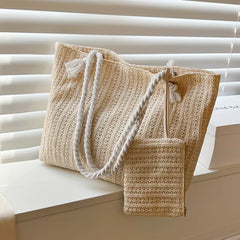 Summer Straw Bags For Women Weaving Totes Ladies Handbags