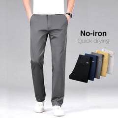 Classic Style Men's Cotton Elastic Casual Pants