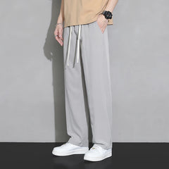 Summer Ultra-thin Men's Pants Baggy Straight  Fashion Casual Trousers