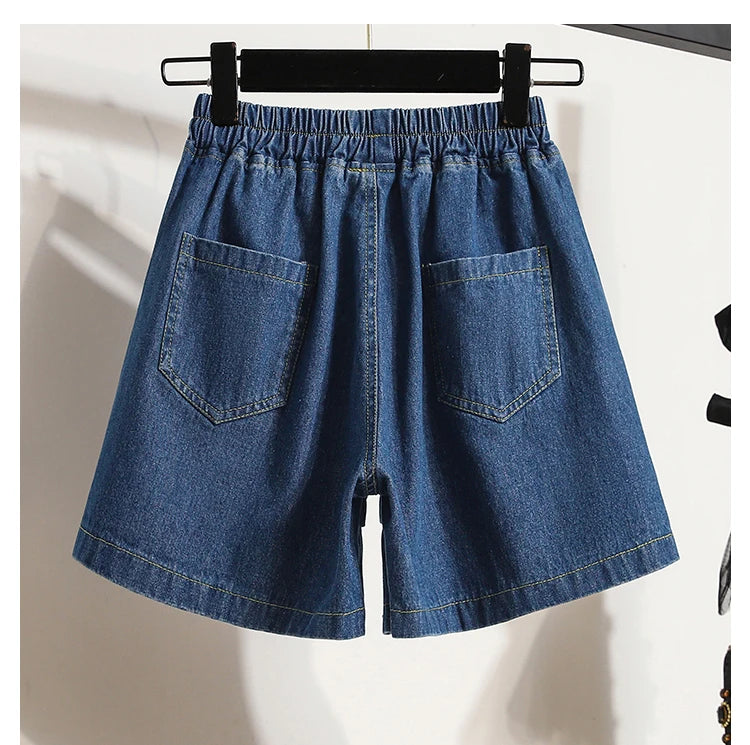 Chic Style High Waist Streetwear Denim Shorts