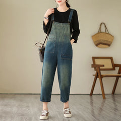 Fashion Gradient Denim Jumpsuit Clothing Overall Vintage Jeans