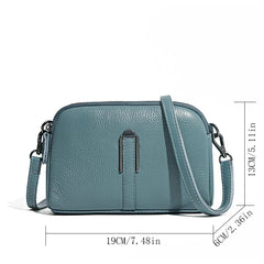Genuine Leather Crossbody Bag Solid Color Clutch Phone Bags