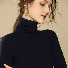 Women Sweater Turtleneck Warm Knitwear Casual Solid Fashion