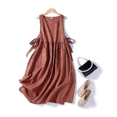 Casual Loose Clothes Cotton Sleeveless Vest Vintage Style