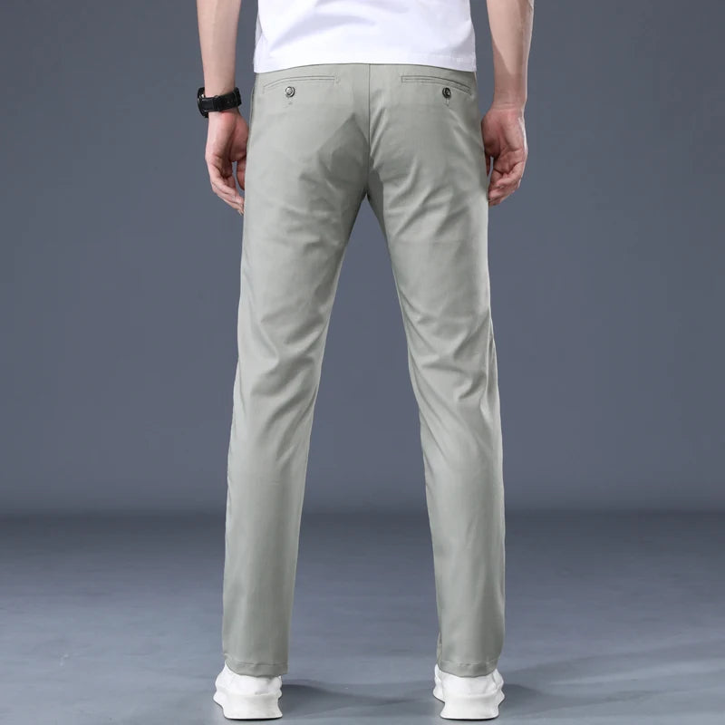 Summer Fabric Men's Thin Casual Pants Classic Fashion Regular Clothes