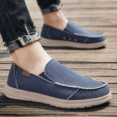 Summer Denim Canvas Men Breathable Casual Shoes Outdoor Sneakers