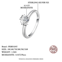 Heart Cut Moissanite Ring for Women Pure Classic Fashion Jewelry
