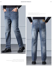 Business Casual Straight Jeans Loose Large Size Trousers