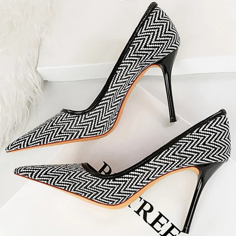 Style 9.5cm High Heels Mesh Sandals Pumps Footwear Office