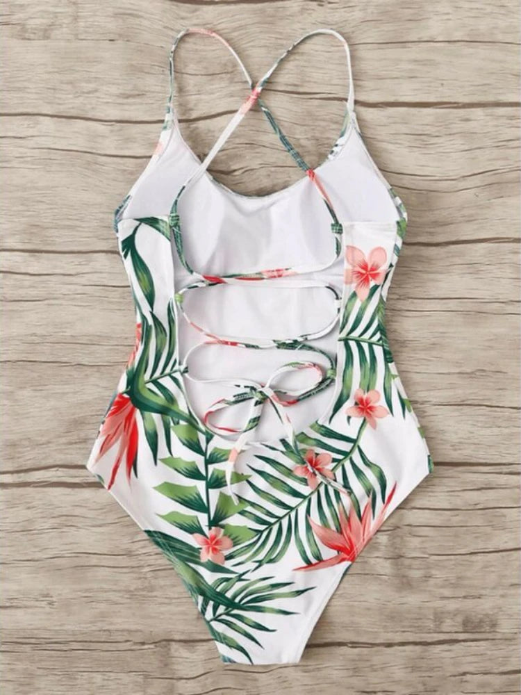 Simple Summer Swimwear Printed Beach Style