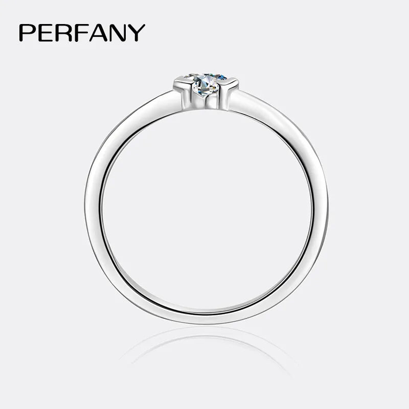 Heart Cut Moissanite Ring for Women Pure Classic Fashion Jewelry