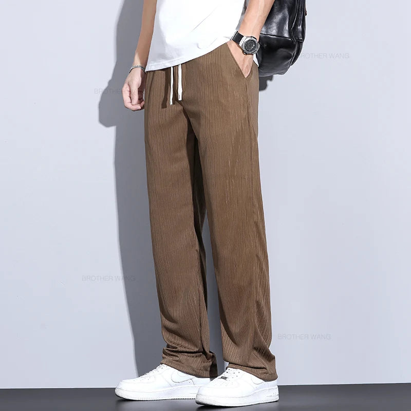 Ultra-thin Ice Silk Men's Casual Jogging Pants