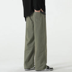 Baggy Wide-leg Pants Fashion Streetwear Casual Elastic Waist Trousers