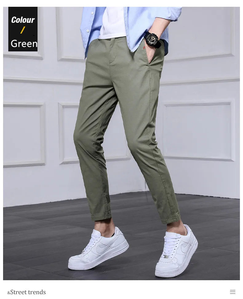 Men's Light Business Casual Pants Loose Straight