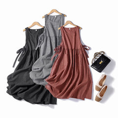 Casual Loose Clothes Cotton Sleeveless Vest Vintage Style