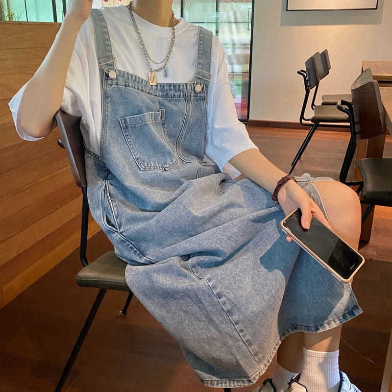 Summer Denim Overall Dress Women Sleeveless Jeans Fashion