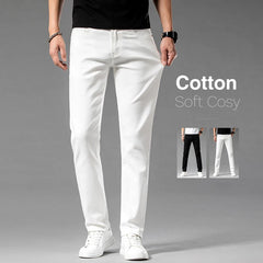 Classic Style Summer Men's Slim Fit White Jeans