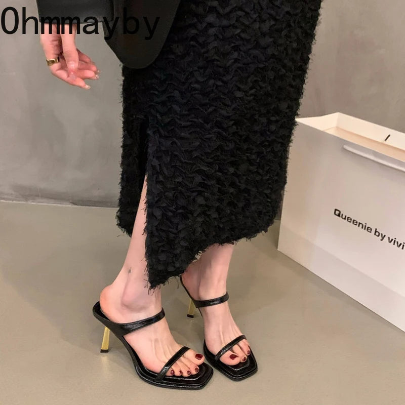 Summers Open Toe Slippers Fashion Elegant Open Toe High Heel