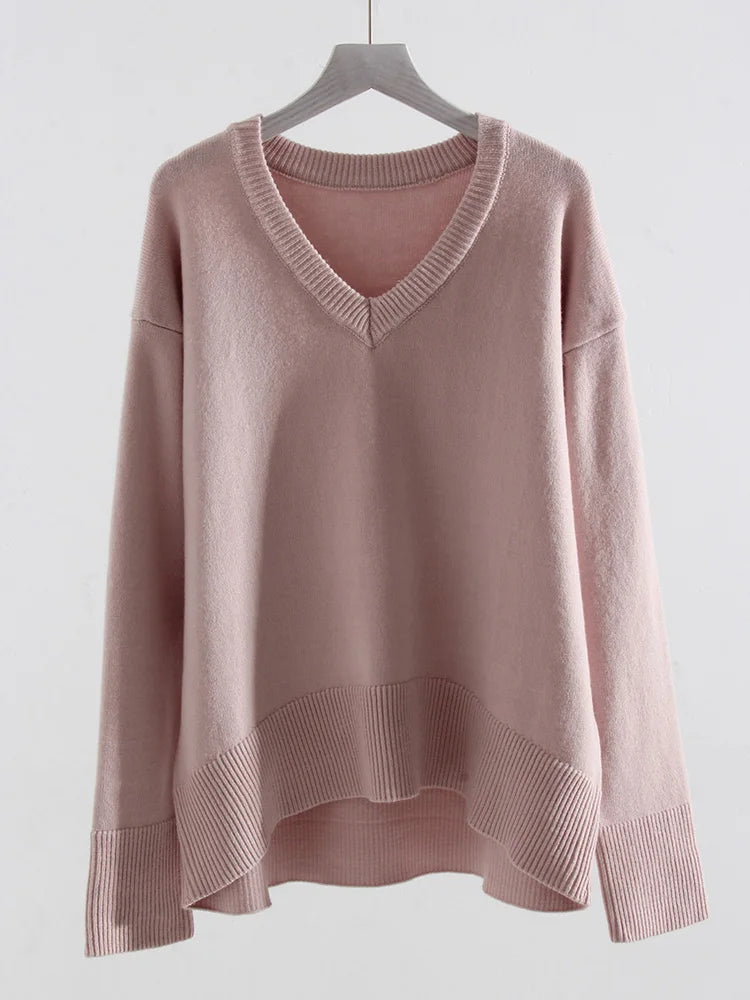 Knitted Sweater Pullovers Loose Casual Tops Jumpers