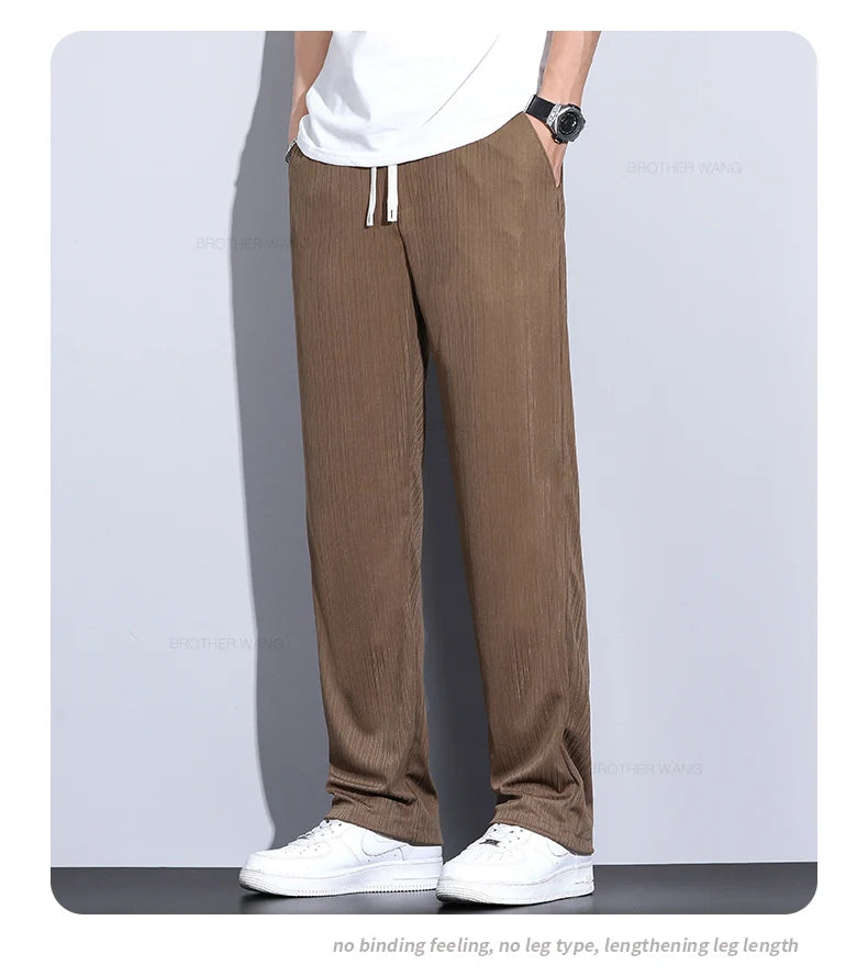 Ultra-thin Ice Silk Men's Casual Jogging Pants