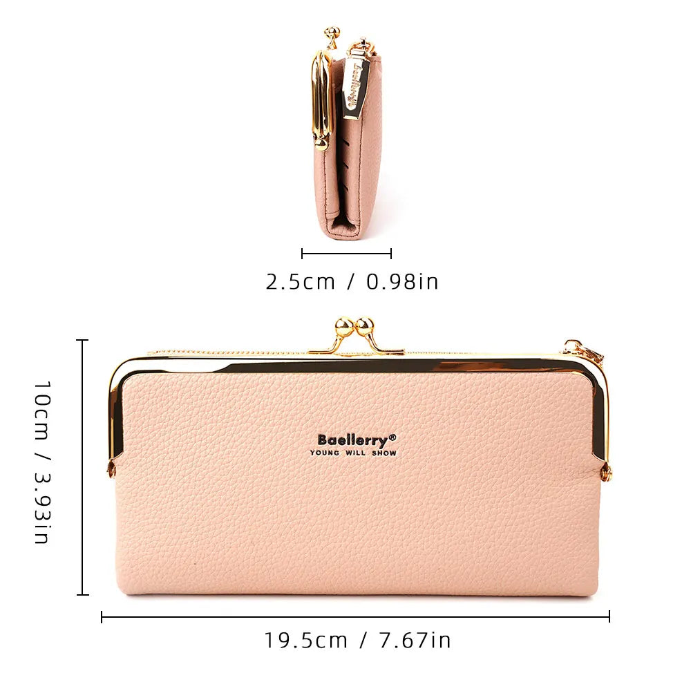 Long Handbag Wallets Phone Bags Purses Zipper Coin Pocket