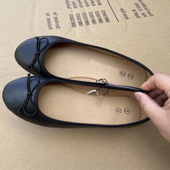 Bowknot Ballerina Women's Flat Round Toe Comfort Slip-On