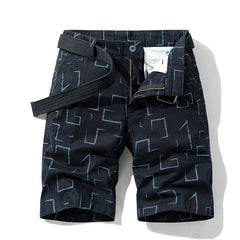 Men's Printed Casual Classic All-match Straight Cargo Shorts