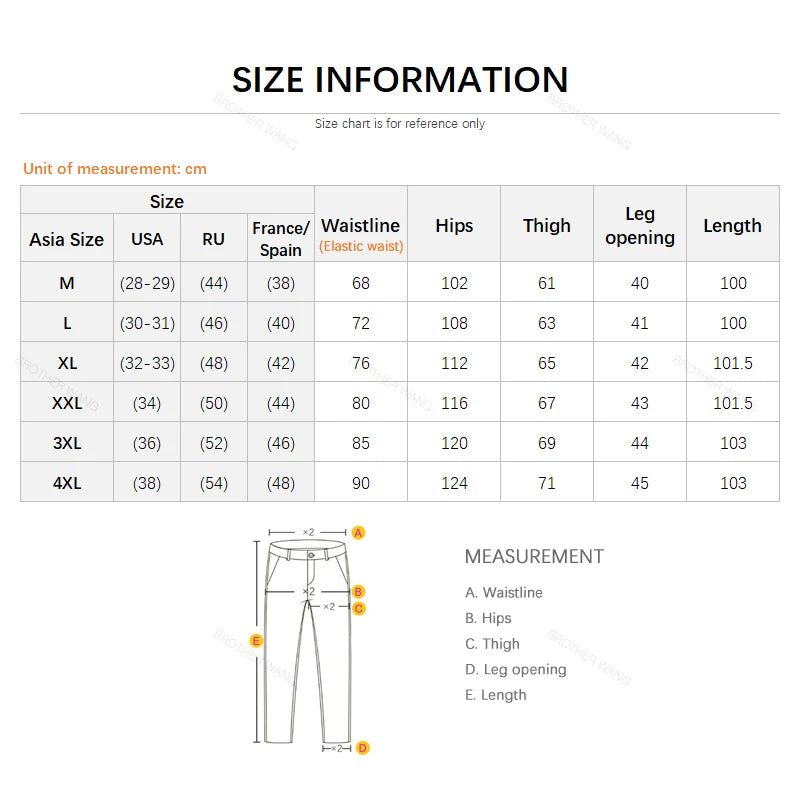 Fashion Men's Straight-leg Cotton Casual Pants Elastic Waist Baggy