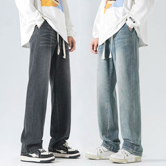 Men's Baggy Jeans Fashion Retro Straight Wide Leg Denim Pants