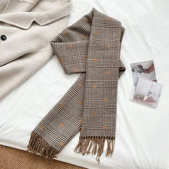 Women Winter Cashmere Scarf Plaid Bohemia