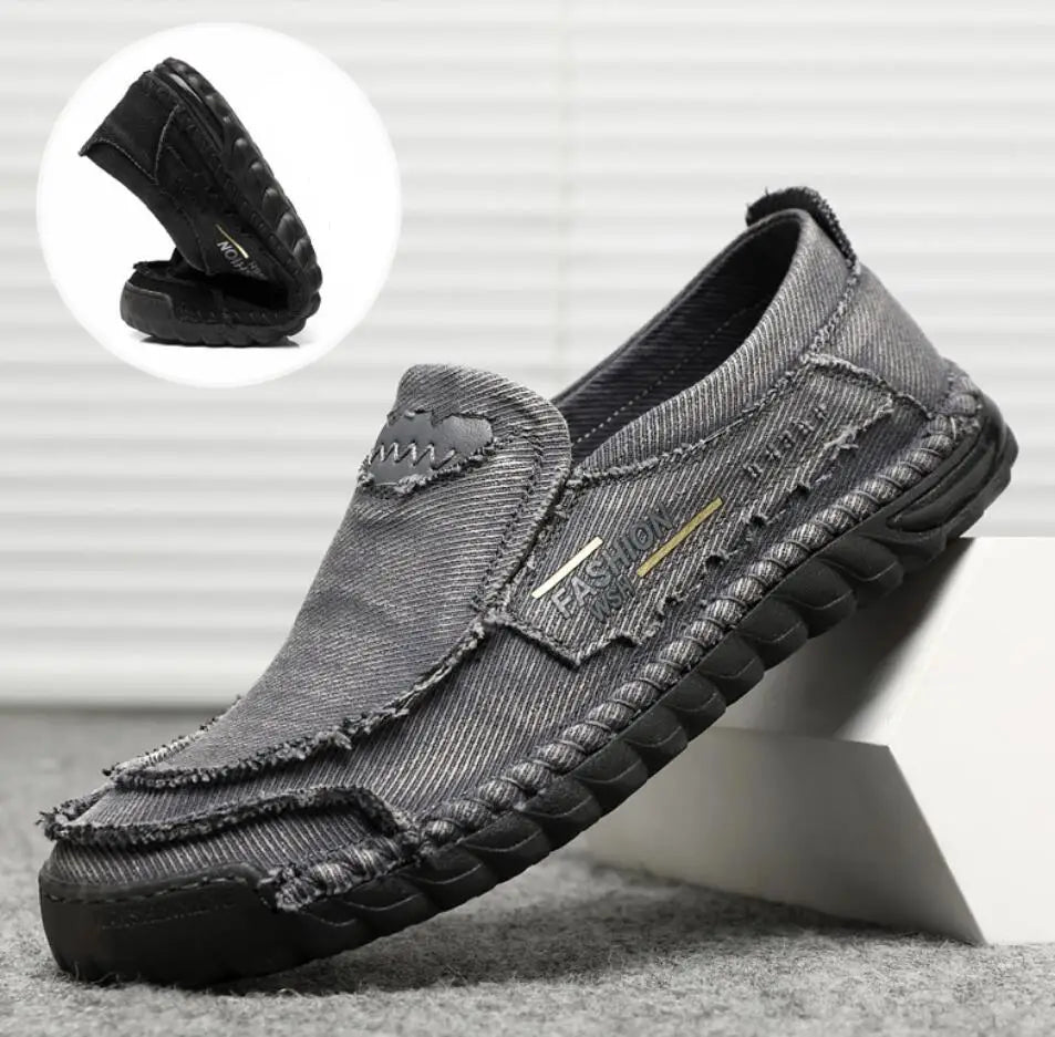 Outdoor Men's Casual Denim Canvas Vulcanize Shoes Fashion