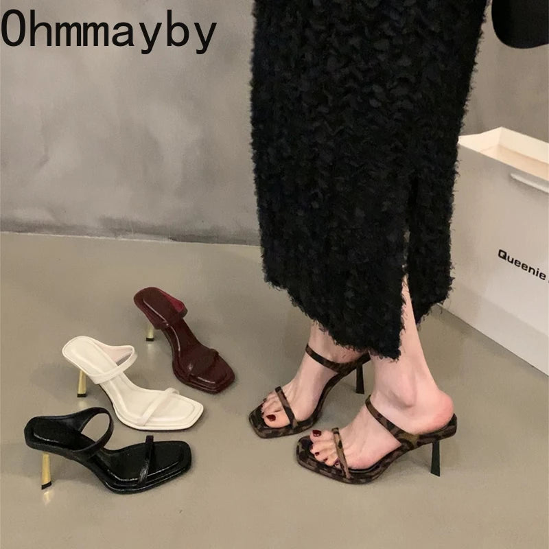 Summers Open Toe Slippers Fashion Elegant Open Toe High Heel