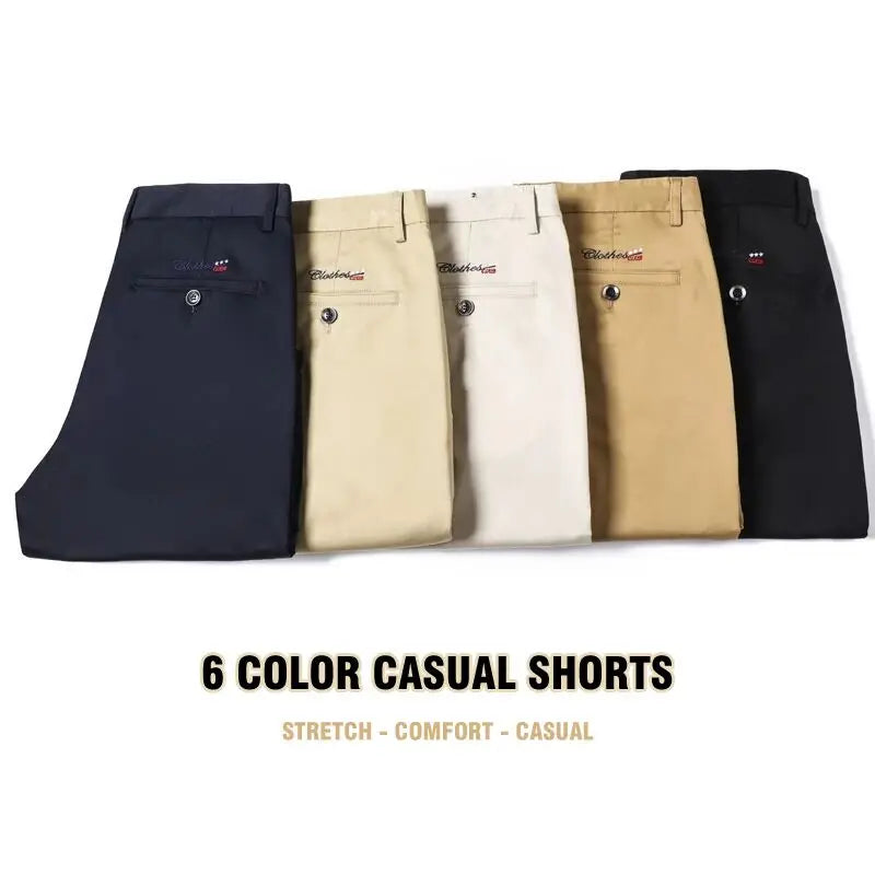 Casual Shorts Straight Elastic Business Fashion Thin Pants