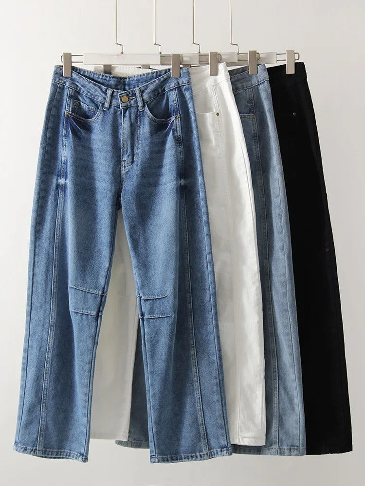 Baggy Streetwear Loose Low Waist Blue Wide Leg Jeans