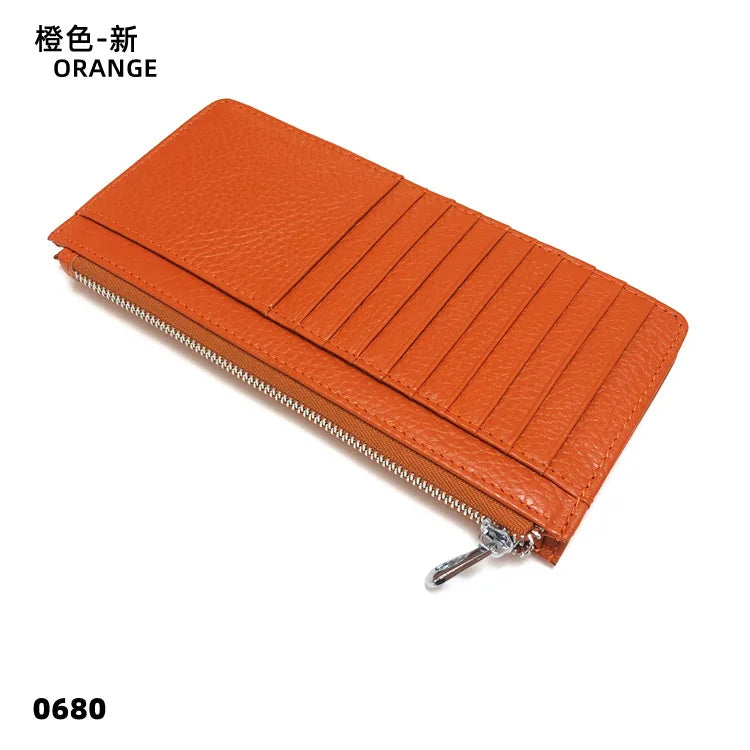 Fashion Card Holder Woman Genuine Leather Wallet Cowhide Vintage