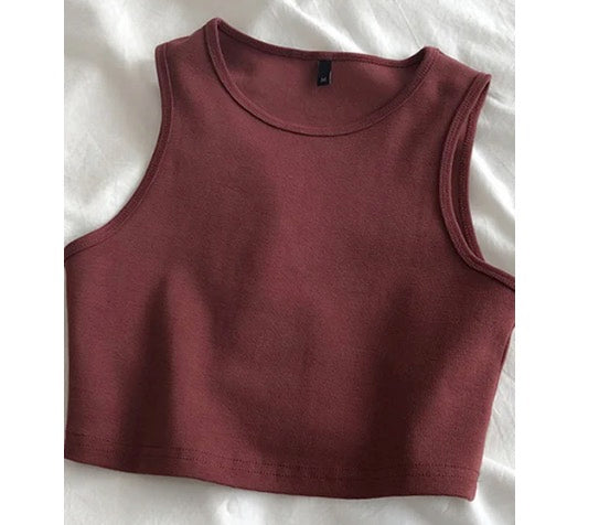 Sleeveless Retro Crop Top