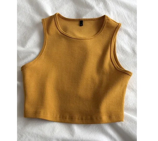 Sleeveless Retro Crop Top