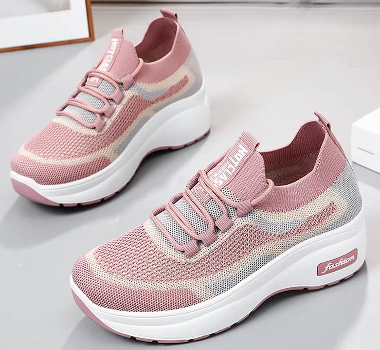Women's Vulcanize Platform Sports Ladies Sneakers Breathable Plus Women Shoes
