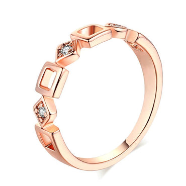 Geometric Concise Crystal Ring