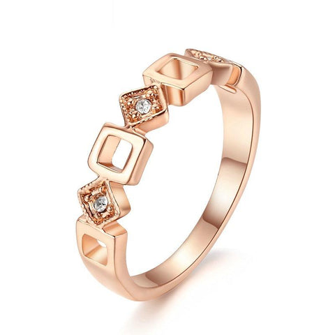 Geometric Concise Crystal Ring