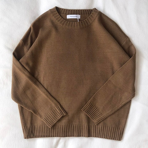 Pullover Loose Casual Stripe Oversize Knitted Sweater