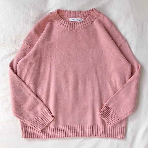 Pullover Loose Casual Stripe Oversize Knitted Sweater