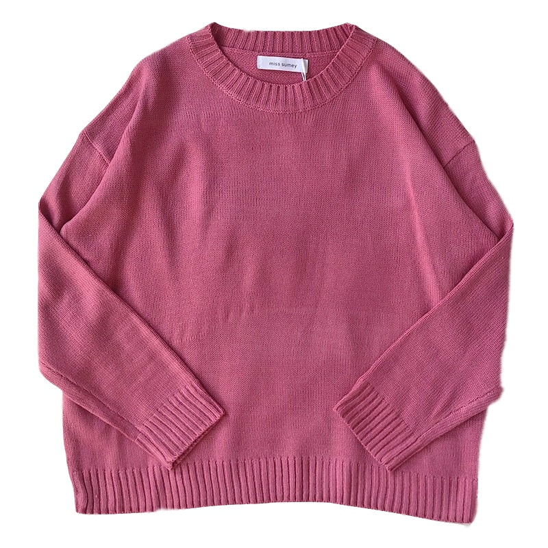 Pullover Loose Casual Stripe Oversize Knitted Sweater