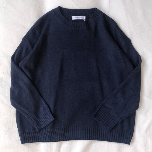 Pullover Loose Casual Stripe Oversize Knitted Sweater