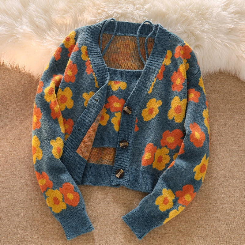 Cropped Sweater Autumn Winer Short Vest and Cardigan Crop Top