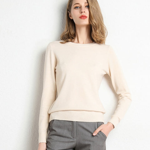 long-sleeved Knitted Pullovers Shirt Female Tops