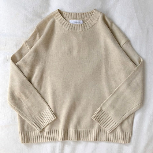 Pullover Loose Casual Stripe Oversize Knitted Sweater